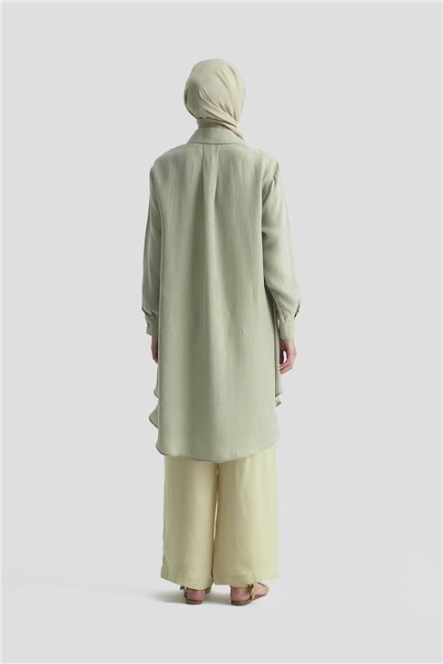 26Y4624 Armine Tunik Puslu Yeşil