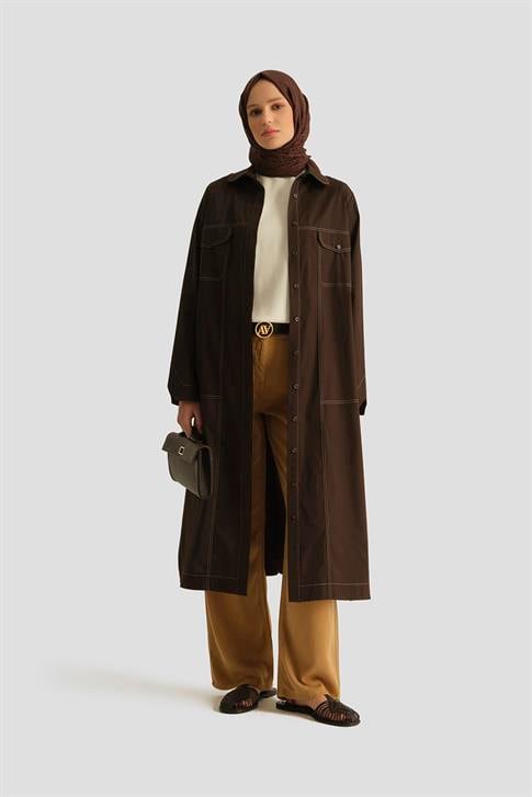 26Y4705 Armine Tunik Elbise Kahverengi