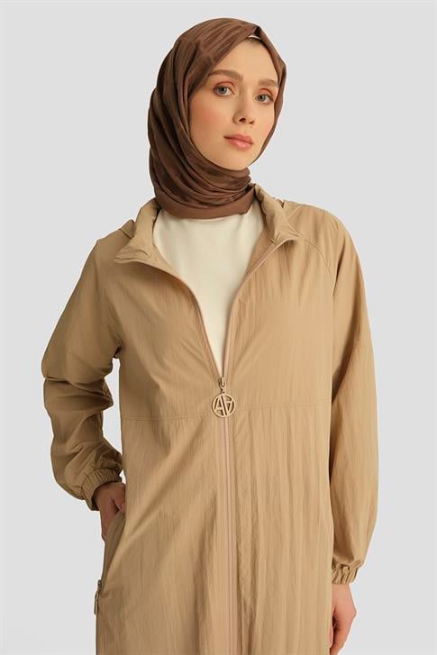 Armine Paraşüt Fermuarlı Kap 25YT517 Bej