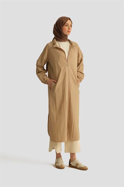 Armine Paraşüt Fermuarlı Kap 25YT517 Bej