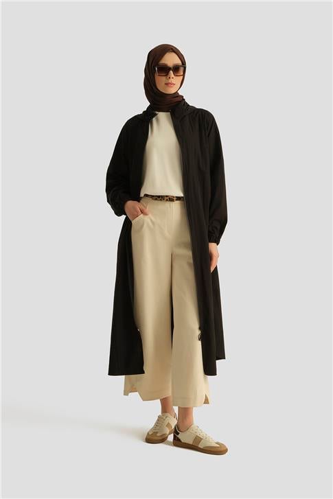 Armine Paraşüt Fermuarlı Kap 25YT517 Siyah