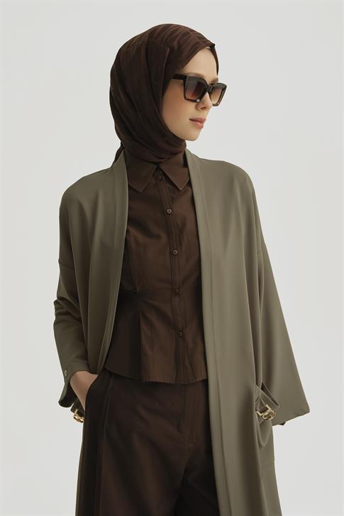 Armine Zincir Detaylı Giy Çık 25YT521 Haki