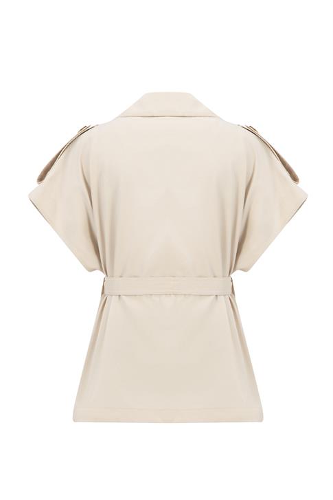 Armine Trençkot Yelek 25YH528 Bej