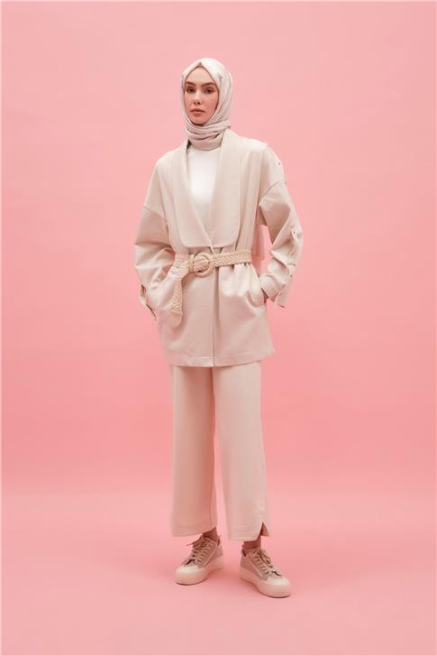 Armine Apolet Detaylı Ham Denim Giyçık 25Y5806 Naturel