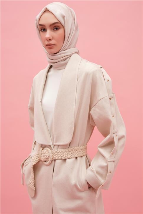 Armine Apolet Detaylı Ham Denim Giyçık 25Y5806 Naturel