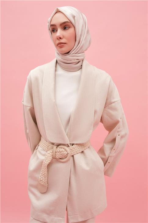 Armine Apolet Detaylı Ham Denim Giyçık 25Y5806 Naturel