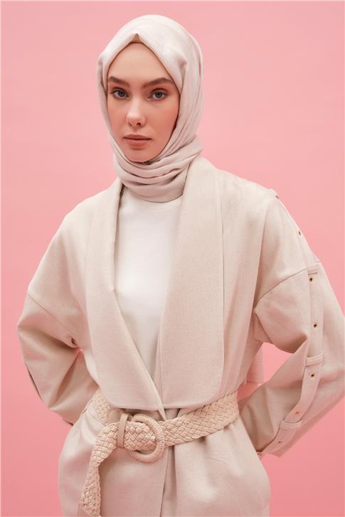 Armine Apolet Detaylı Ham Denim Giyçık 25Y5806 Naturel