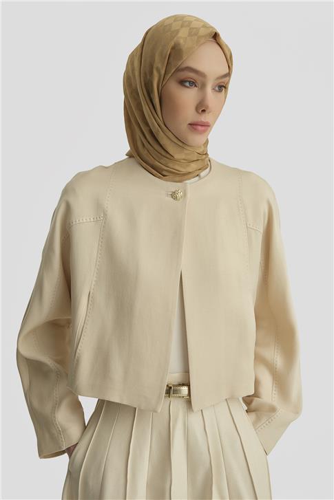 Armine Elişi Dikişli Tencel Ceket 25Y5903 Aytaşı