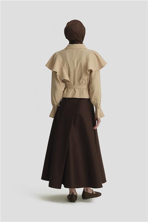 Armine Kolu Seyyar Tencel Ceket 25Y5906 Aytaşı