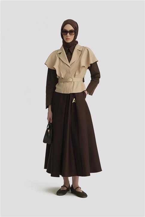 Armine Kolu Seyyar Tencel Ceket 25Y5906 Aytaşı