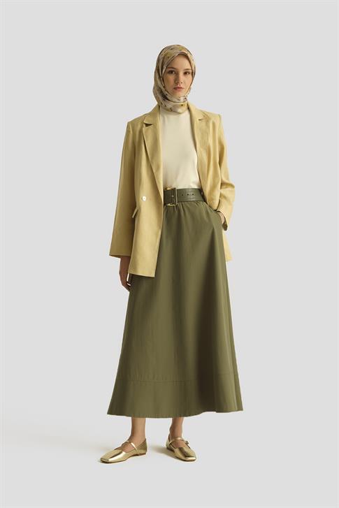 Armine Kruvaze Keten Ceket 25Y5917 Limon