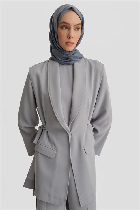 Armine Yelekli Üçlü Takım 25Y6000 Gri