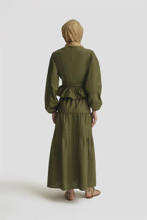 Armine Nervürlü Pamuklu Takım 25Y6003 Yeşil