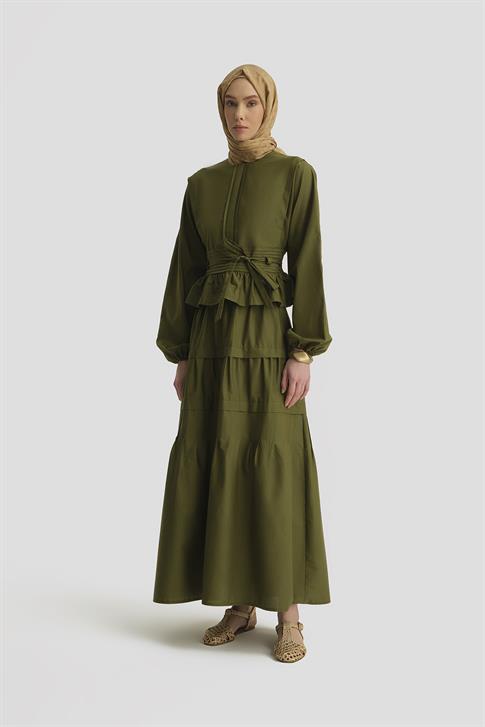 Armine Nervürlü Pamuklu Takım 25Y6003 Yeşil