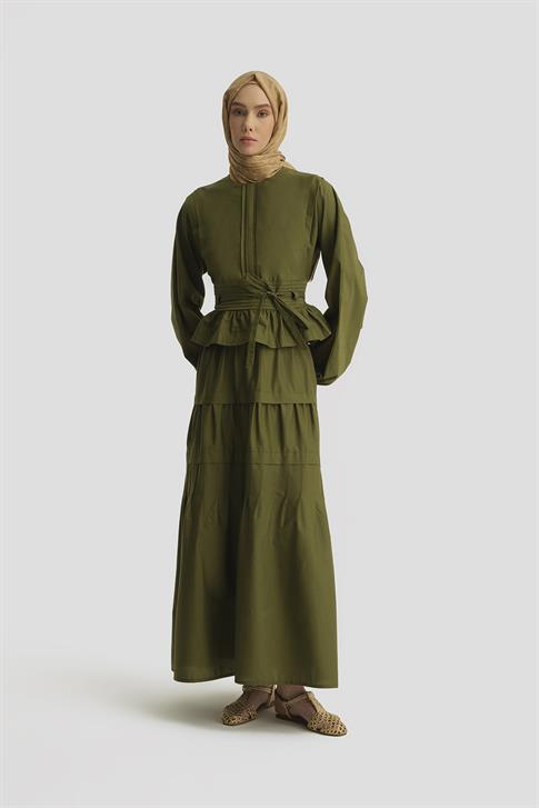 Armine Nervürlü Pamuklu Takım 25Y6003 Yeşil