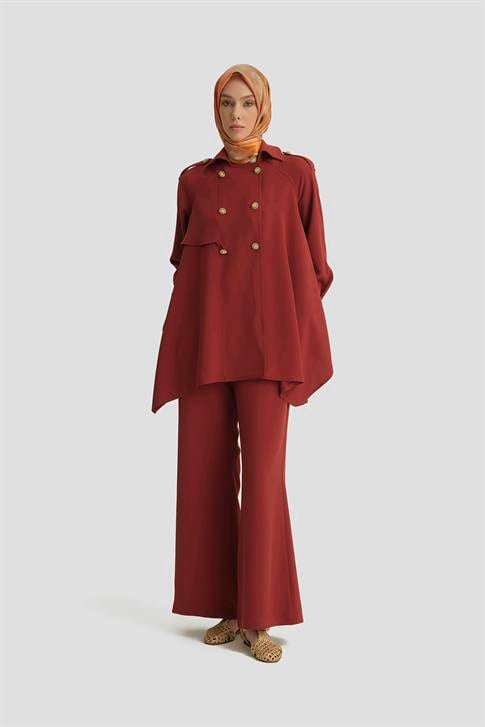 Armine Ceketli Takım 25Y6004 Koyu Kırmızı