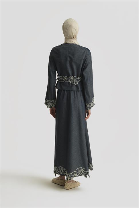 Armine Brode Detaylı Denim Takım 25Y6006 LACİVERT