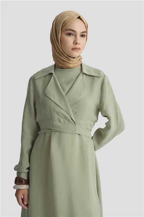 Armine Bluz Elbiseli Takım 25Y6009 Çağla