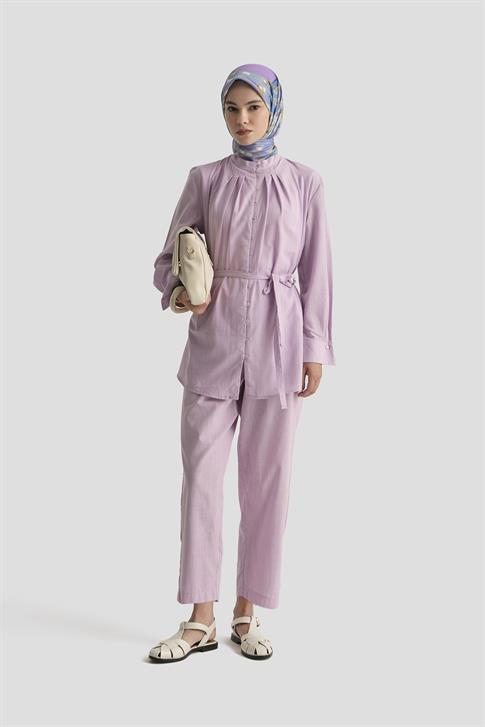 Armine Düğme Detaylı Takım 25Y6012 Lila