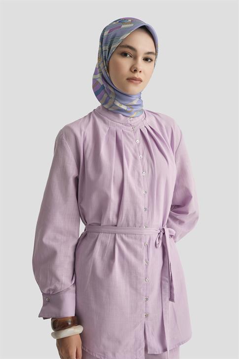 Armine Düğme Detaylı Takım 25Y6012 Lila