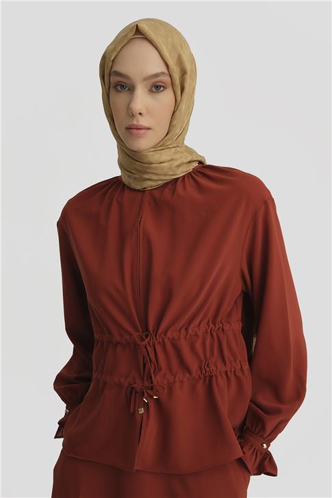 Armine Çift Kemerli Takım 25Y6016 Koyu Kırmızı