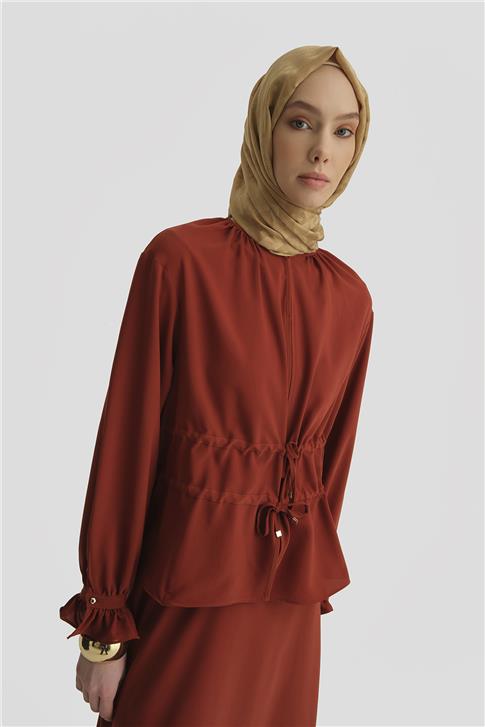 Armine Çift Kemerli Takım 25Y6016 Koyu Kırmızı