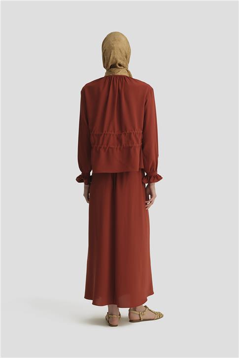 Armine Çift Kemerli Takım 25Y6016 Koyu Kırmızı