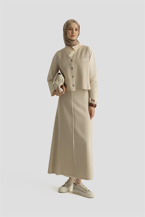 Armine Hasır Dokulu Yelekli Takım 25Y6028 Aytaşı