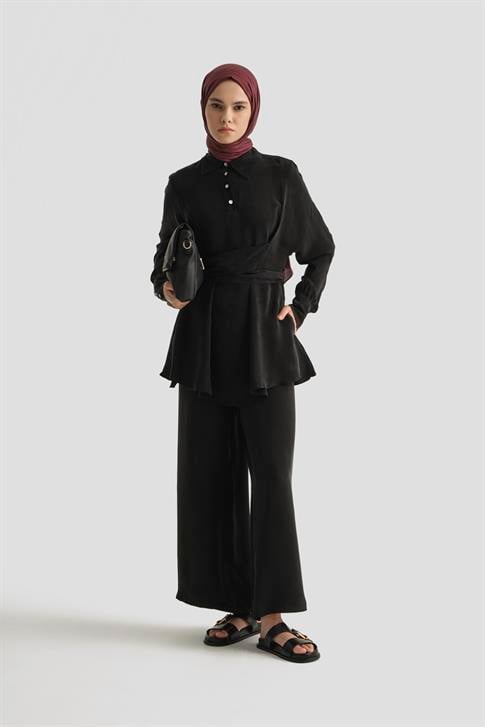 Armine Çapraz Bağlamalı Cupra Takım 25Y6032 Siyah