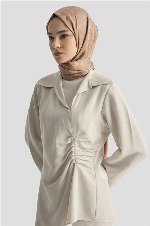 Armine Pantolon Etekli Rahat Takım 25Y6033 Taş