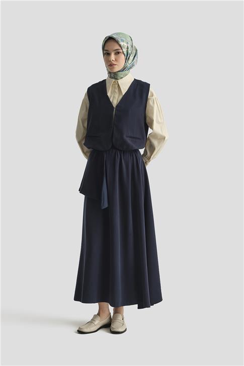 Armine Yelekli 2 Li Tencel Takım 25Y6050 LACİVERT