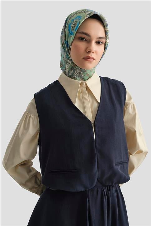 Armine Yelekli 2 Li Tencel Takım 25Y6050 LACİVERT