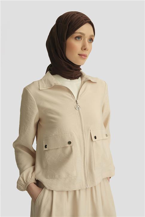 Armine Ceketli Tencel Takım 25YT622 Taş