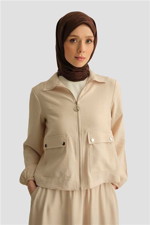 Armine Ceketli Tencel Takım 25YT622 Taş