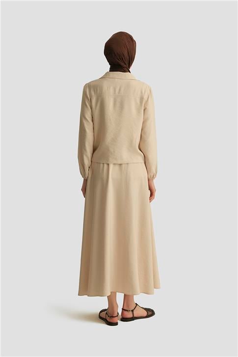 Armine Ceketli Tencel Takım 25YT622 Taş