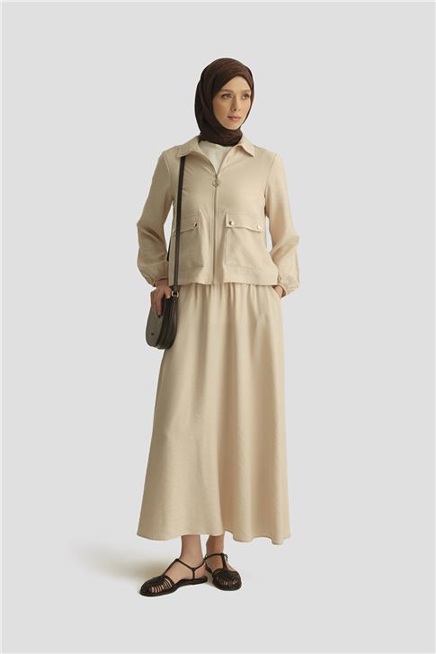 Armine Ceketli Tencel Takım 25YT622 Taş