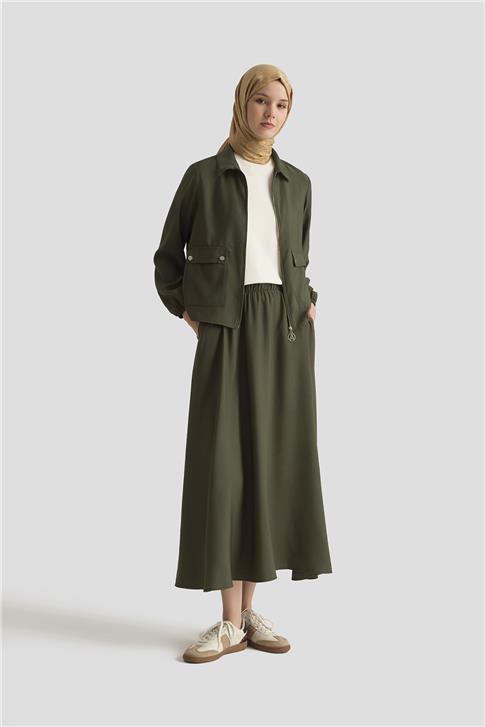 Armine Ceketli Tencel Takım 25YT622 Küf Yeşili