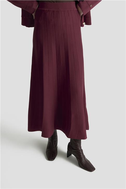 Armine Hırka Etek Triko Takım 25KTD6120 Bordo