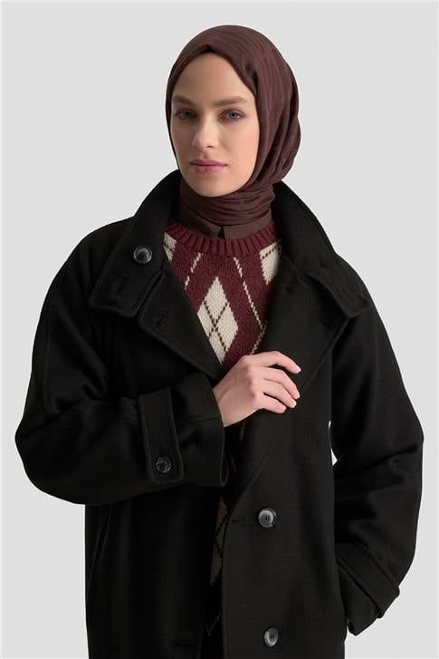 Armine Dokulu Kaban 25K7005 Siyah