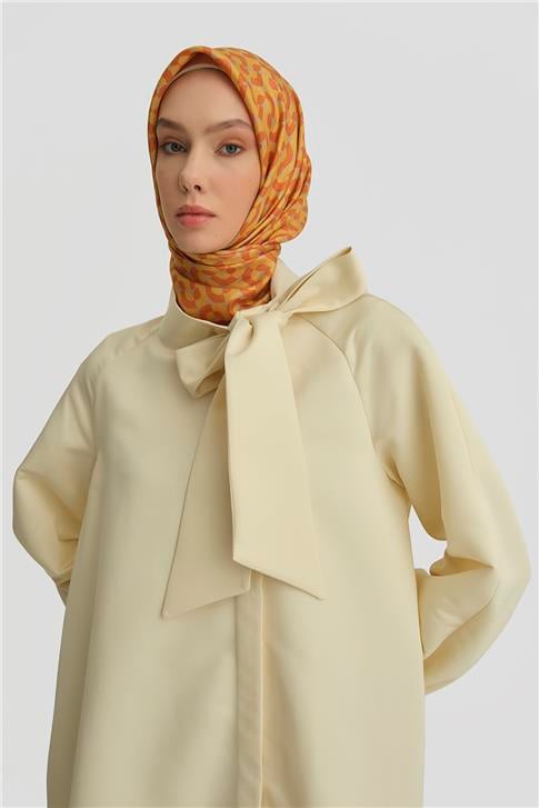 Armine Yakası Fiyonklu Reglan Kollu Kap 25Y7811 Aytaşı