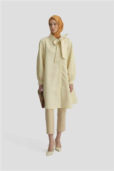 Armine Yakası Fiyonklu Reglan Kollu Kap 25Y7811 Aytaşı