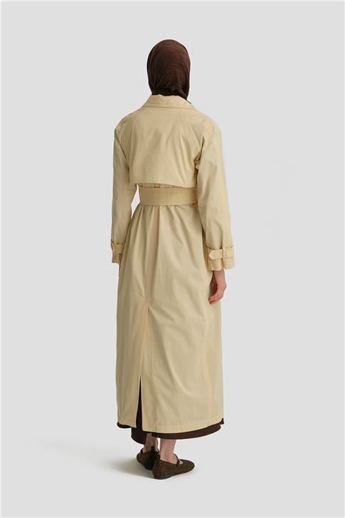 Armine Dikiş Efektli Pardesü 25Y8210 Aytaşı