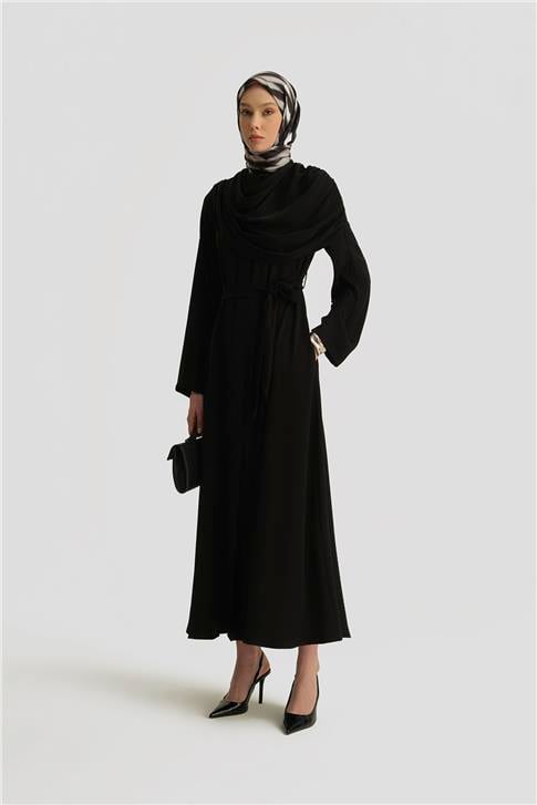 Armine Şal Detaylı Ferace 25Y8304 Siyah