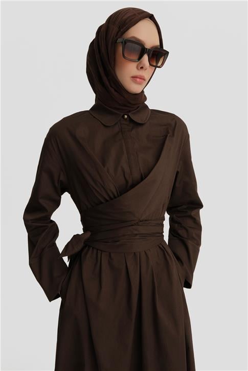 Armine Anvelop Elbise 25Y9000 Acı Kahve