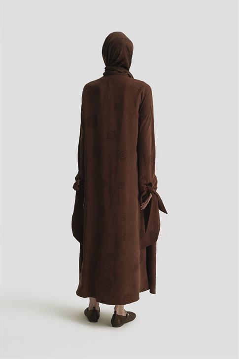 Armine Taş İşlemeli Elbise 25Y9014 Açık Kahve