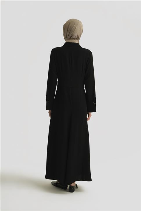 Armine Kemer Detaylı Kuplu Elbise 25Y9020 Siyah