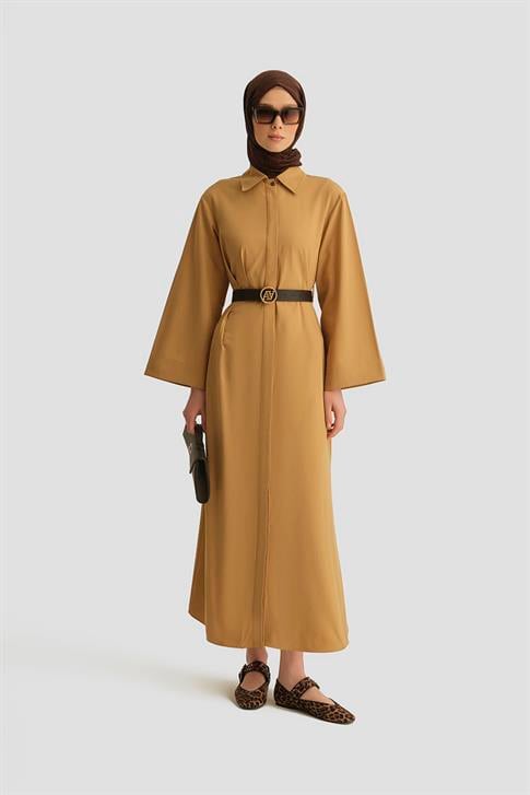 Armine Kemerli Elbise 25Y9023 Sahra