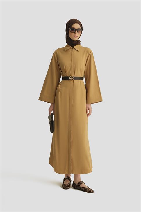 Armine Kemerli Elbise 25Y9023 Sahra