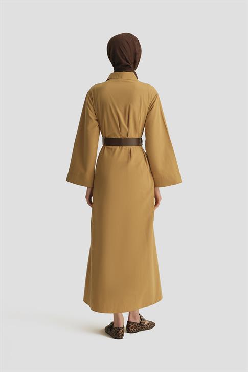 Armine Kemerli Elbise 25Y9023 Sahra