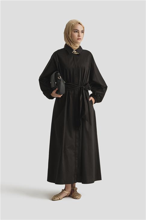 Armine Gömlek Elbise 25YD9025-1 Siyah